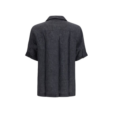 Brunello Cucinelli Gray Linen Shirt
