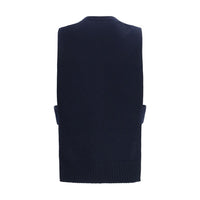 Miu Miu Blue Cashmere Sleeveles Sweater