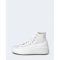 Converse White Cotton High Top Sneakers