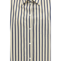 Sara Roka Blue Cotton Pattern Shirt