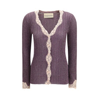 Valentino Purple Viscose Cardigan