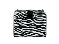 Michael Kors Greenwich Small Print Logo Crossbody Tote Chain Bag Black/White $498