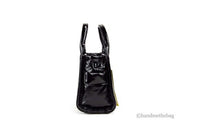 Marc Jacobs The Shiny Crinkle Micro Tote Black Leather Crossbody Bag Handbag