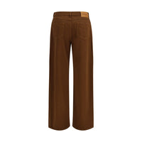 Max Mara Brown Cotton Casual Pants