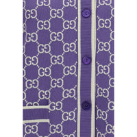 Gucci Purple Cotton Cardigan