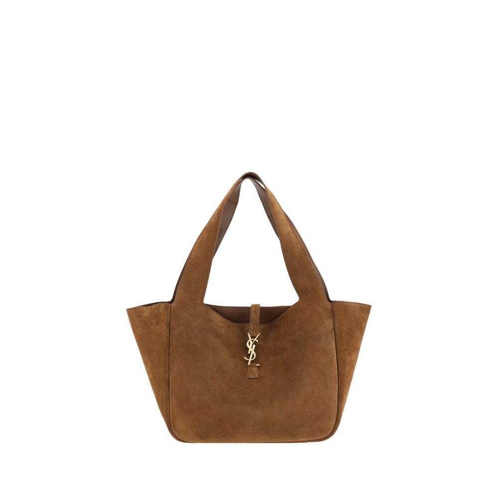 Saint Laurent Brown Calf Leather Bos Taurus Shoulder Bag