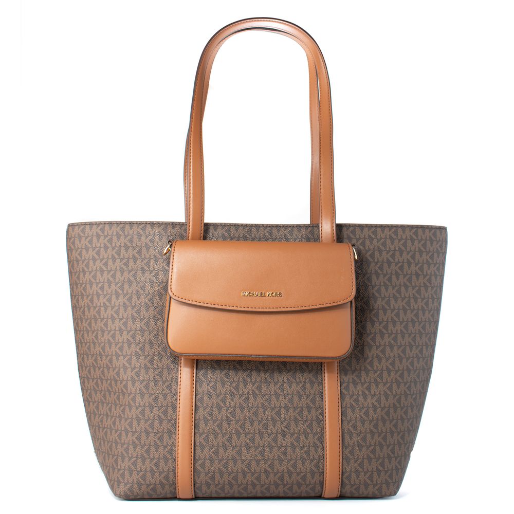 Michael Kors Brown Canvas Tote Bag