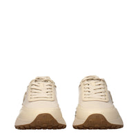 Jimmy Choo Beige Fabric Low Top Sneakers