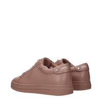Jimmy Choo Pink Leather Low Top Sneakers