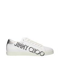 Jimmy Choo White Leather Low Top Sneakers