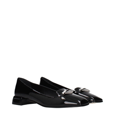 Jimmy Choo Black Leather Slip-On Loafers