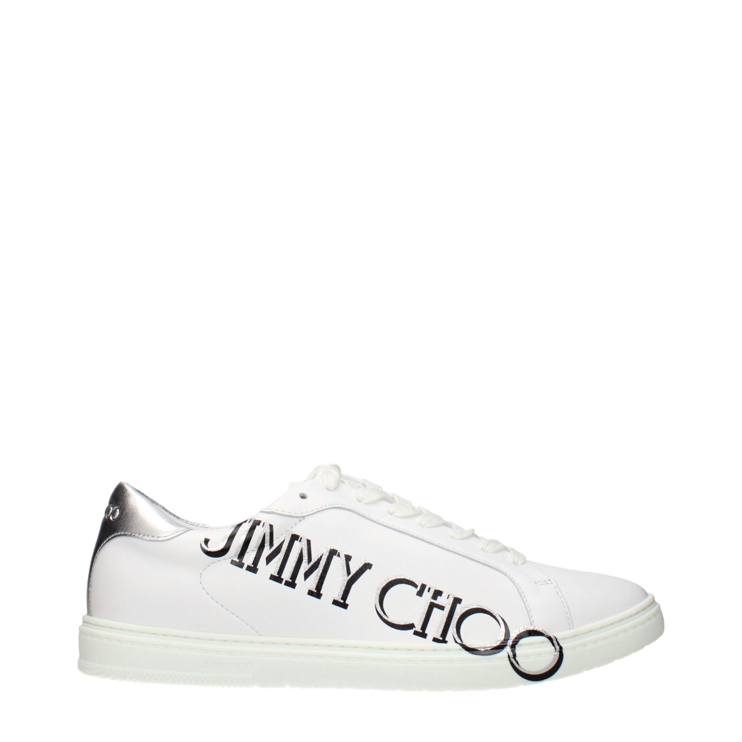 Jimmy Choo White Leather Sneakers