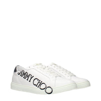 Jimmy Choo White Leather Sneakers