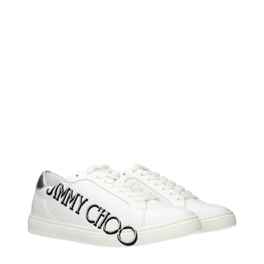 Jimmy Choo White Leather Sneakers