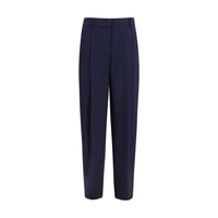 Giorgio Armani Blue Silk Casual Pants