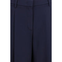 Giorgio Armani Blue Silk Casual Pants