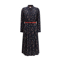 Max Mara Blue Silk Casual Dress