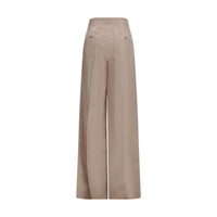 Max Mara Beige Silk Casual Pants