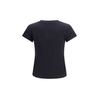 Ganni Black Cotton T-Shirt