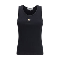 Maison Kitsuné Black Cotton Tank Tops