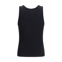 Maison Kitsuné Black Cotton Tank Tops
