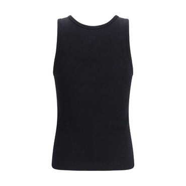 Maison Kitsuné Black Cotton Tank Tops