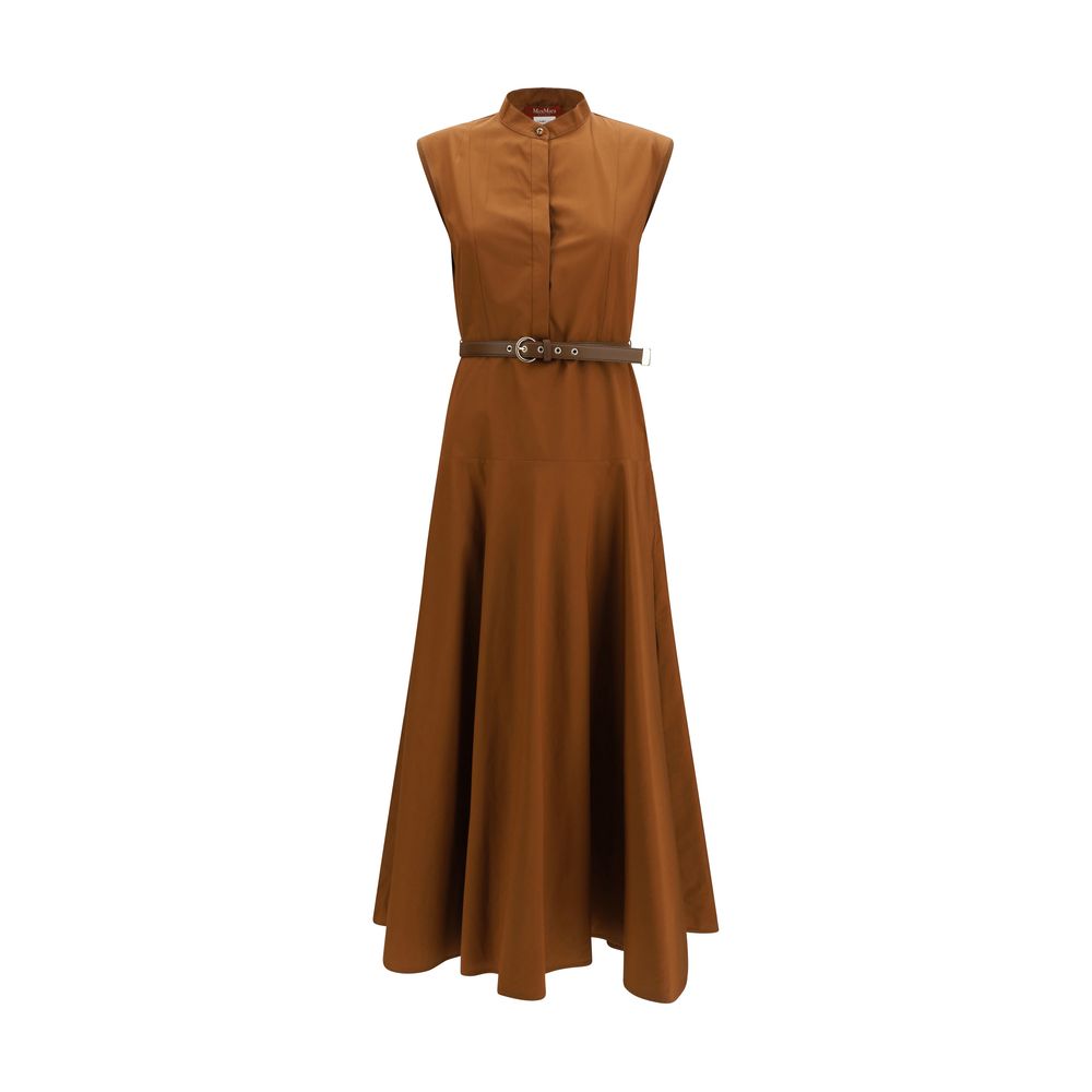 Max Mara Brown Cotton Casual Dress