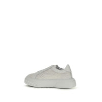 Casadei White Calf Leather Bos Taurus Chunky Sneakers