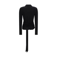 Ganni Black Recycled Polyester Shirt