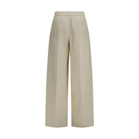 Brunello Cucinelli Beige Cotton Casual Pants