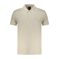 Hugo Boss Beige Cotton Mens Polo Shirt