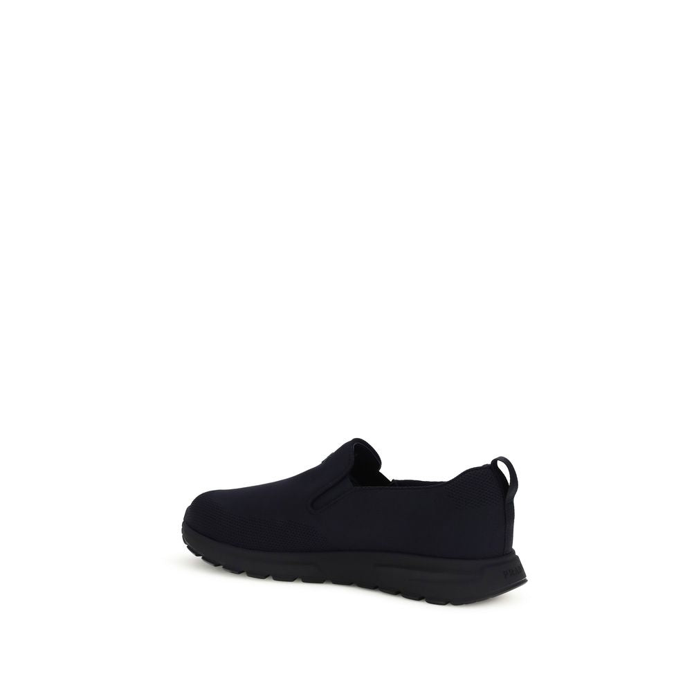 Prada Blue Fabric Low Top Sneakers