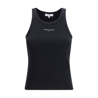 Maison Kitsuné Black Cotton Tank Tops