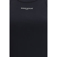 Maison Kitsuné Black Cotton Tank Tops