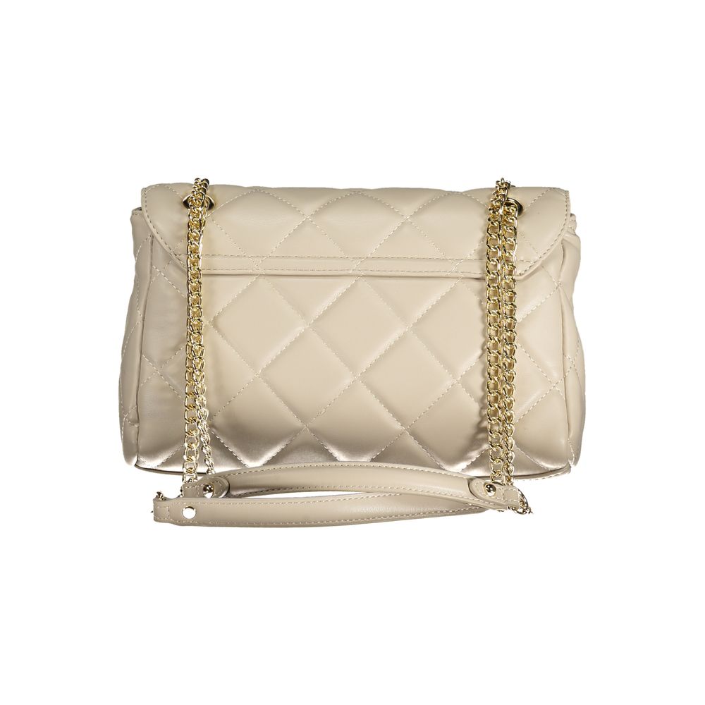 Valentino Beige Polyurethane Women's Bag with Chain Handles and Pockets