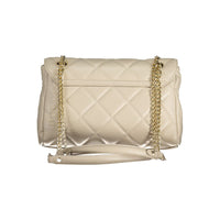 Valentino Beige Polyurethane Women's Bag with Chain Handles and Pockets