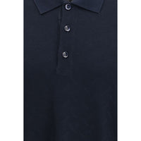Giorgio Armani Blue Viscose Polo Shirt
