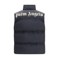 Palm Angels Black Polyamide Sleveless Jacket