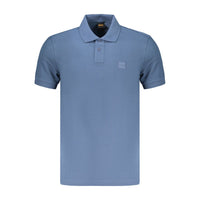 Hugo Boss Blue Cotton Men Polo Shirt