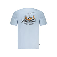 Timberland Azzurro Cotton Men T-Shirt