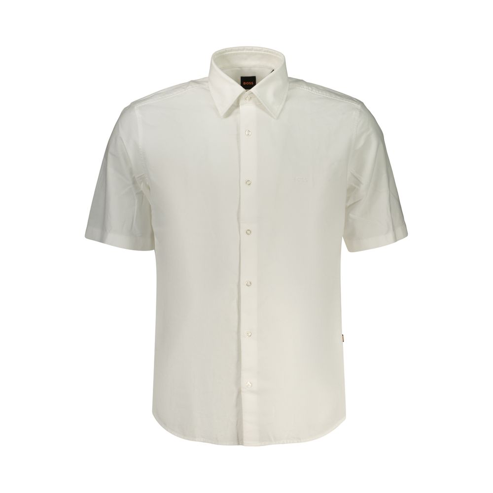 Hugo Boss White Cotton Men's Shirt