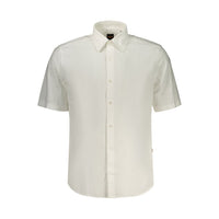 Hugo Boss White Cotton Men's Shirt