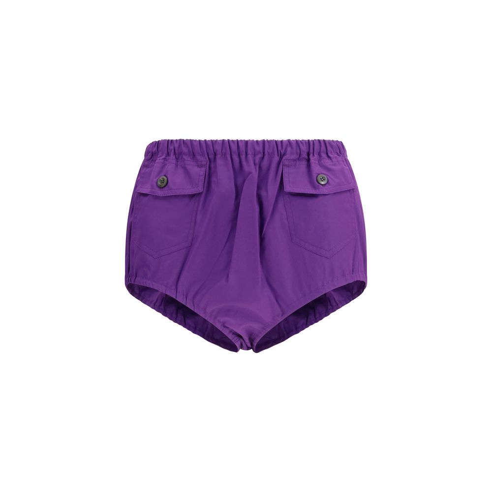 Prada Black Cotton Short And Mini Shorts