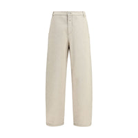 Jacquemus Beige Cotton Casual Pants