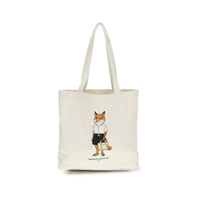 Maison Kitsuné Beige Cotton Handbag