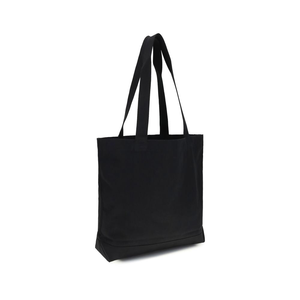 Maison Kitsuné Black Cotton Handbag