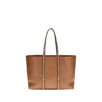 Valentino Garavani Brown Calf Leather Bos Taurus Shoulder Bag