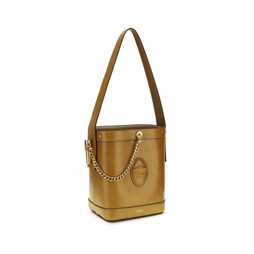 Versace Brown Calf Leather Bos Taurus Shoulder Bag