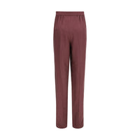 Saint Laurent Purple Silk Dress Pants