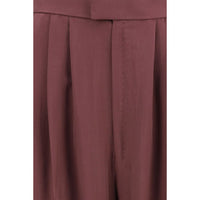 Saint Laurent Purple Silk Dress Pants
